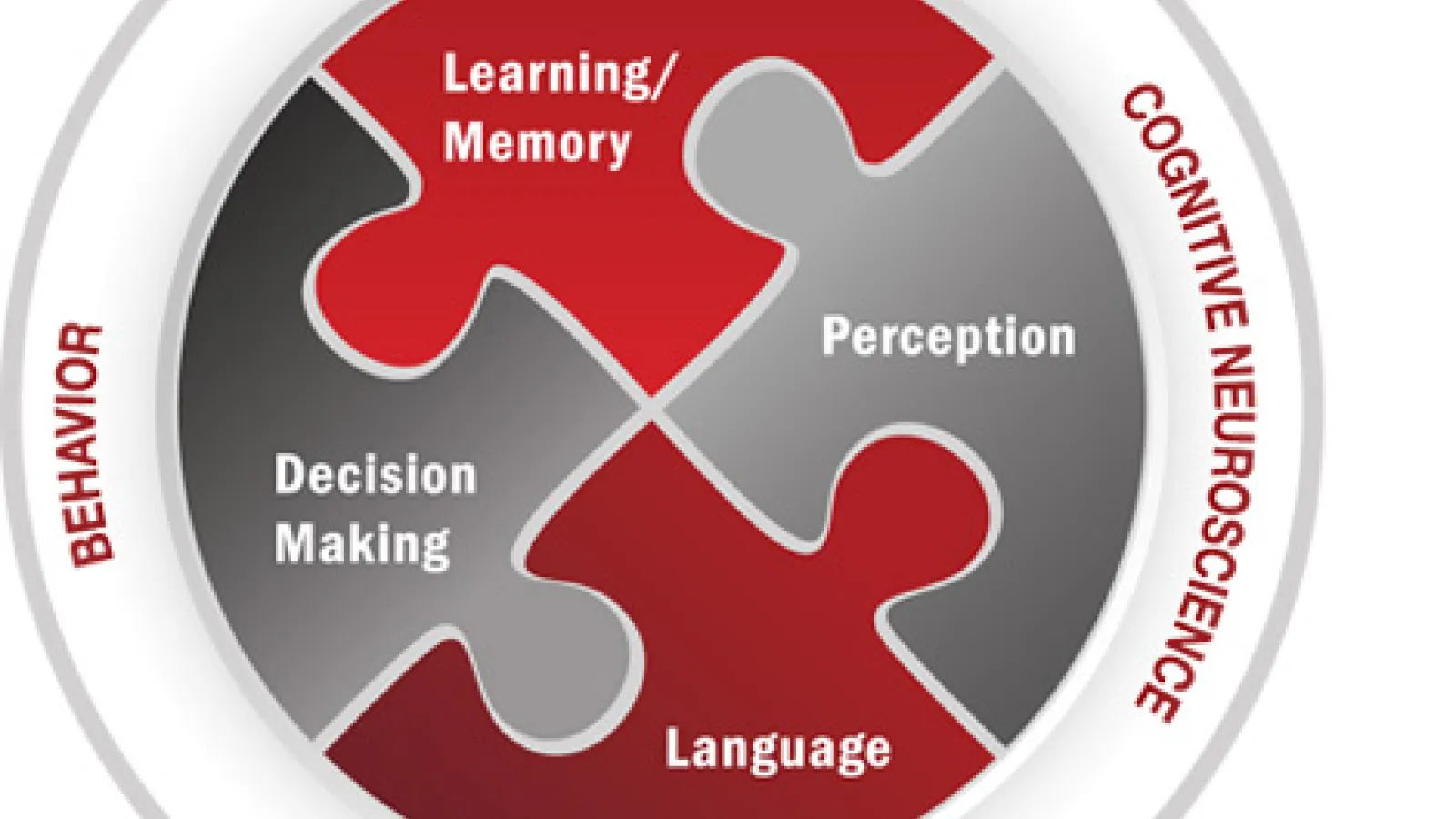 The Center for Cognitive and Brain Sciences areas of research: Learning/Memory, Perception, Language, Decision Making