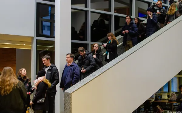 CogFest 2020 Attendees waiting to enter the Flim/Video Theater